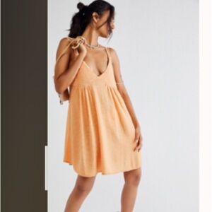 Free People Mercury Sweater Tunic Dress - Autumn Peach XL